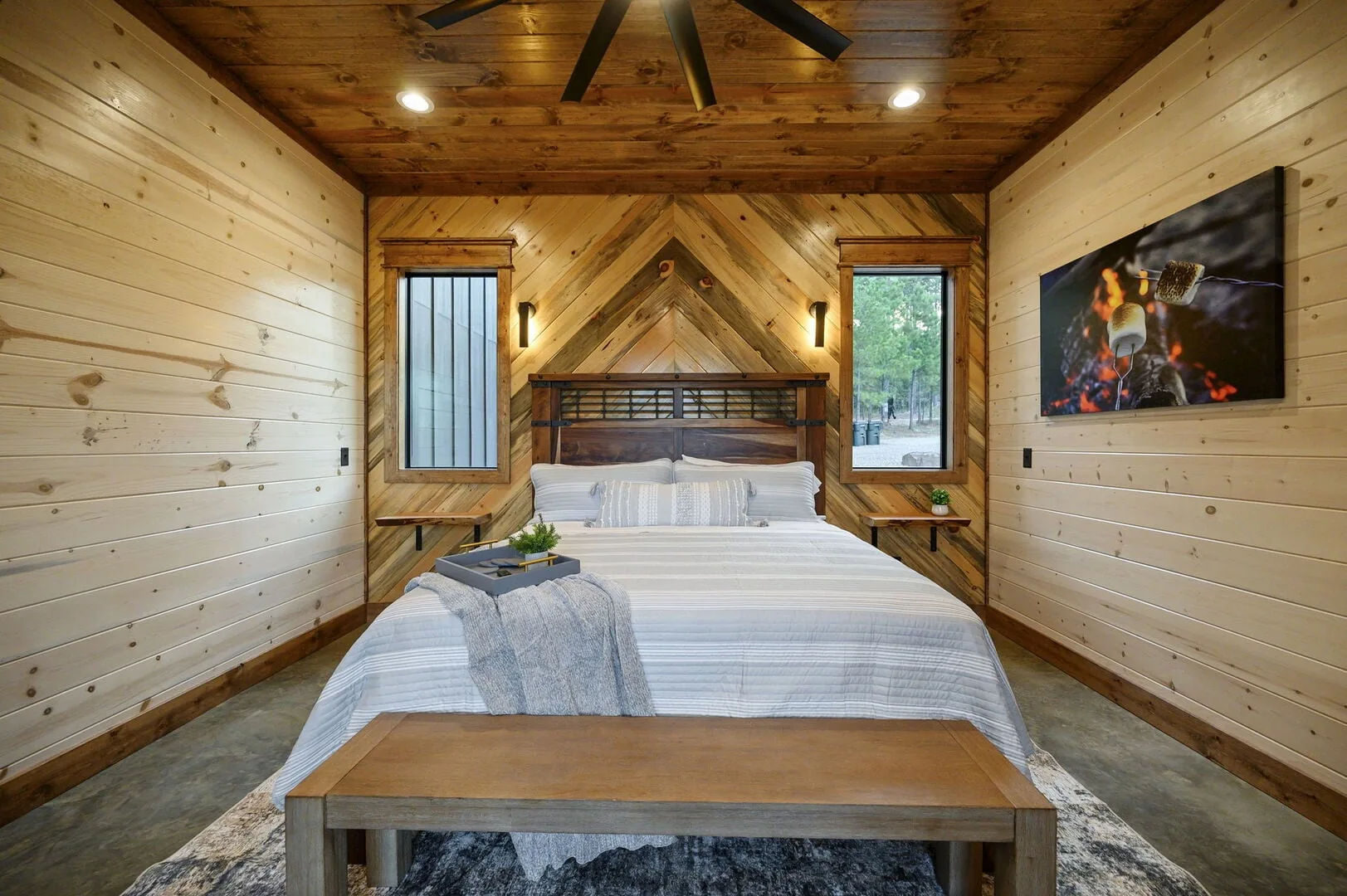 A king bedroom at The Unicorn